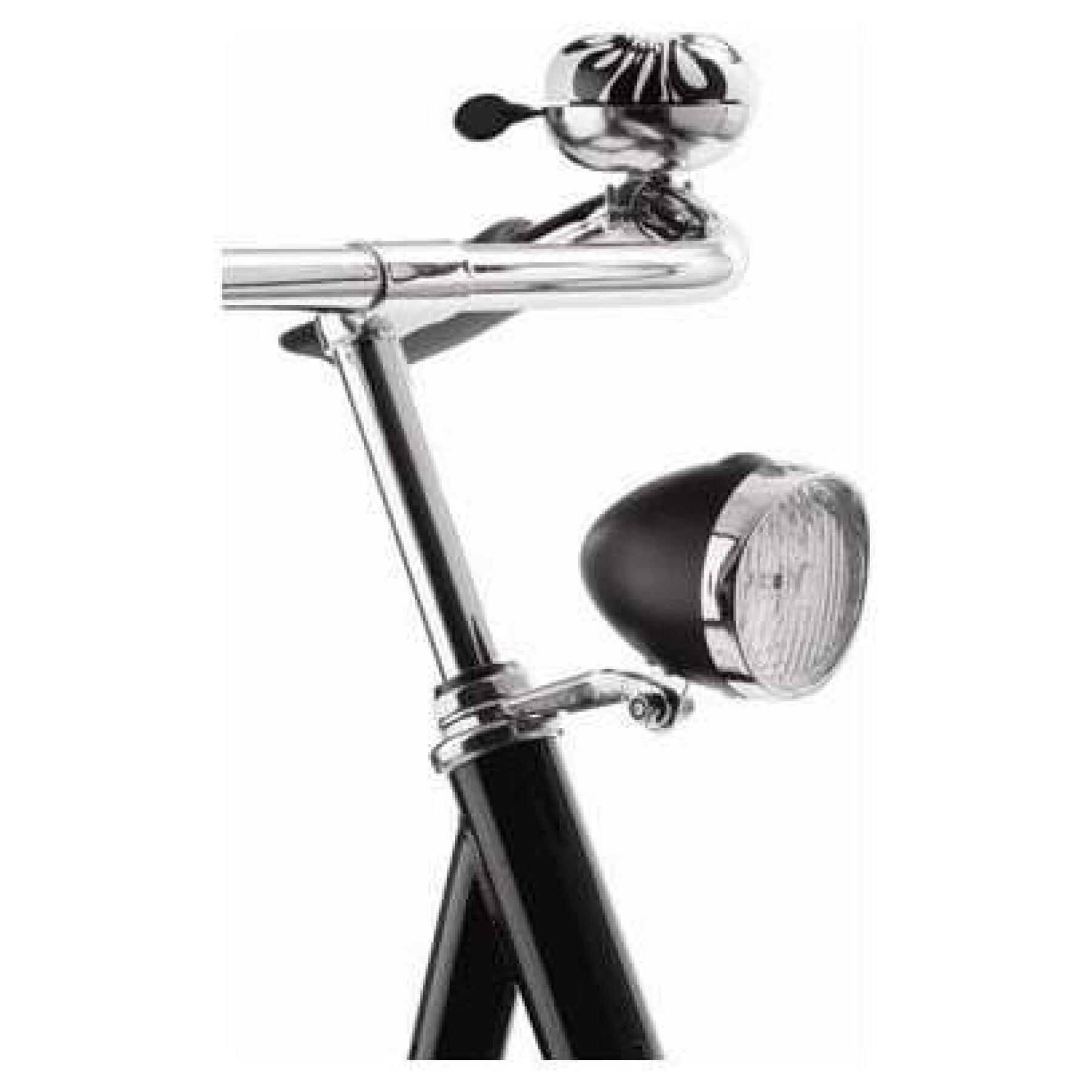 battery operated bike light on front fender classic led 4 lux with switch delivered with 3 batteries aaa Axa-Basta