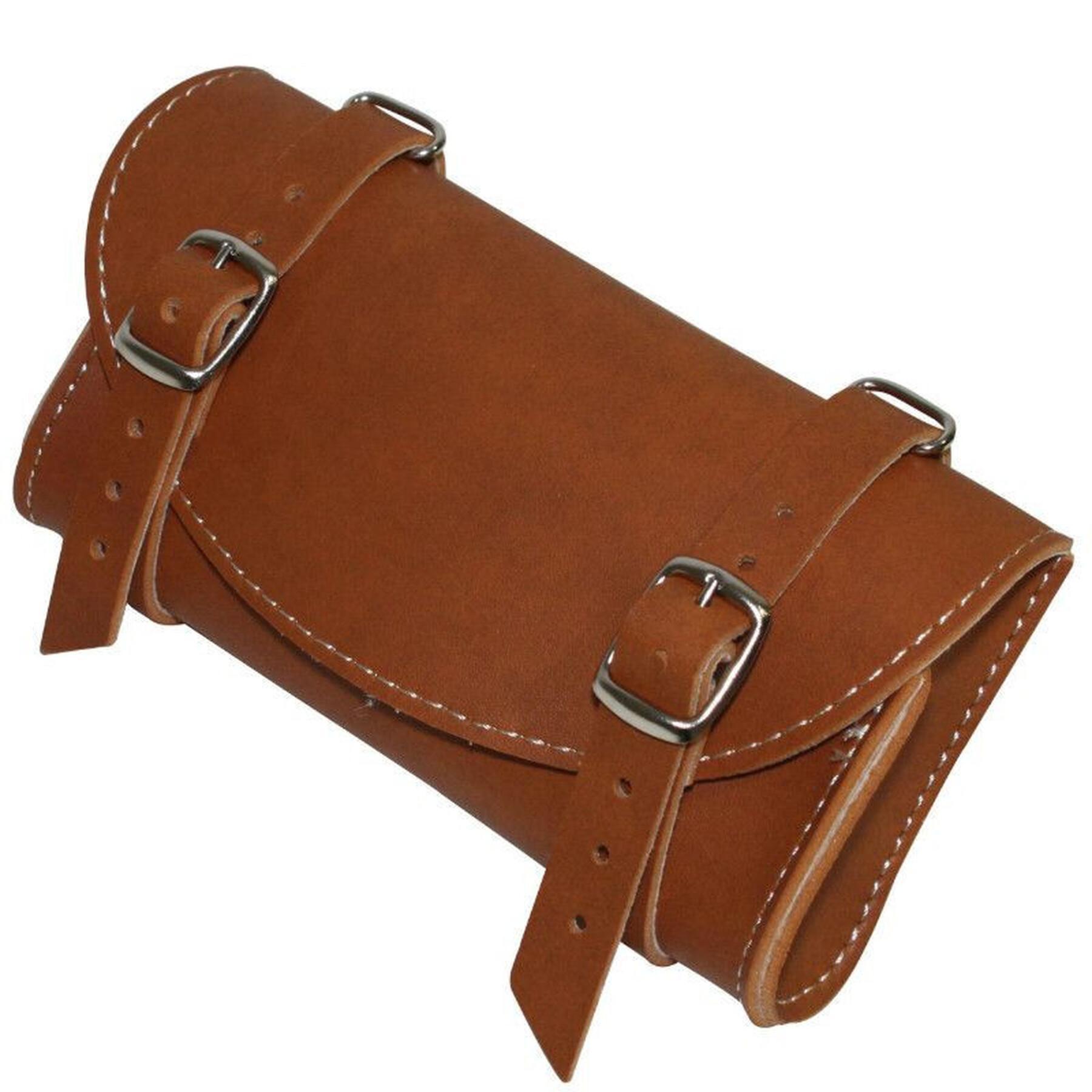 Leather style bicycle saddle bag P2R
