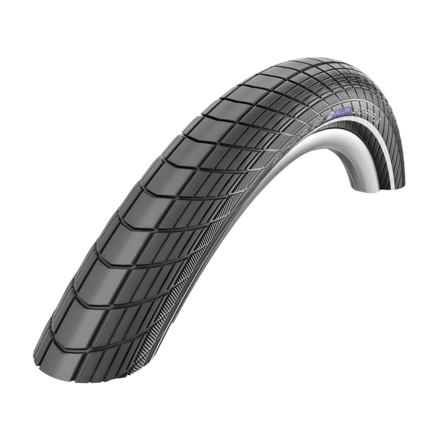 Rigid tire with reflective Schwalbe Big Apple Race-Guard HS430 Liteskin Rigide 50-622