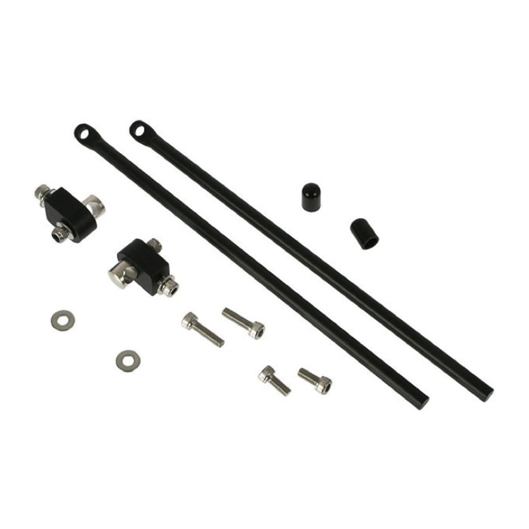 Mounting kit for 2 rods with silver fasteners Tubus