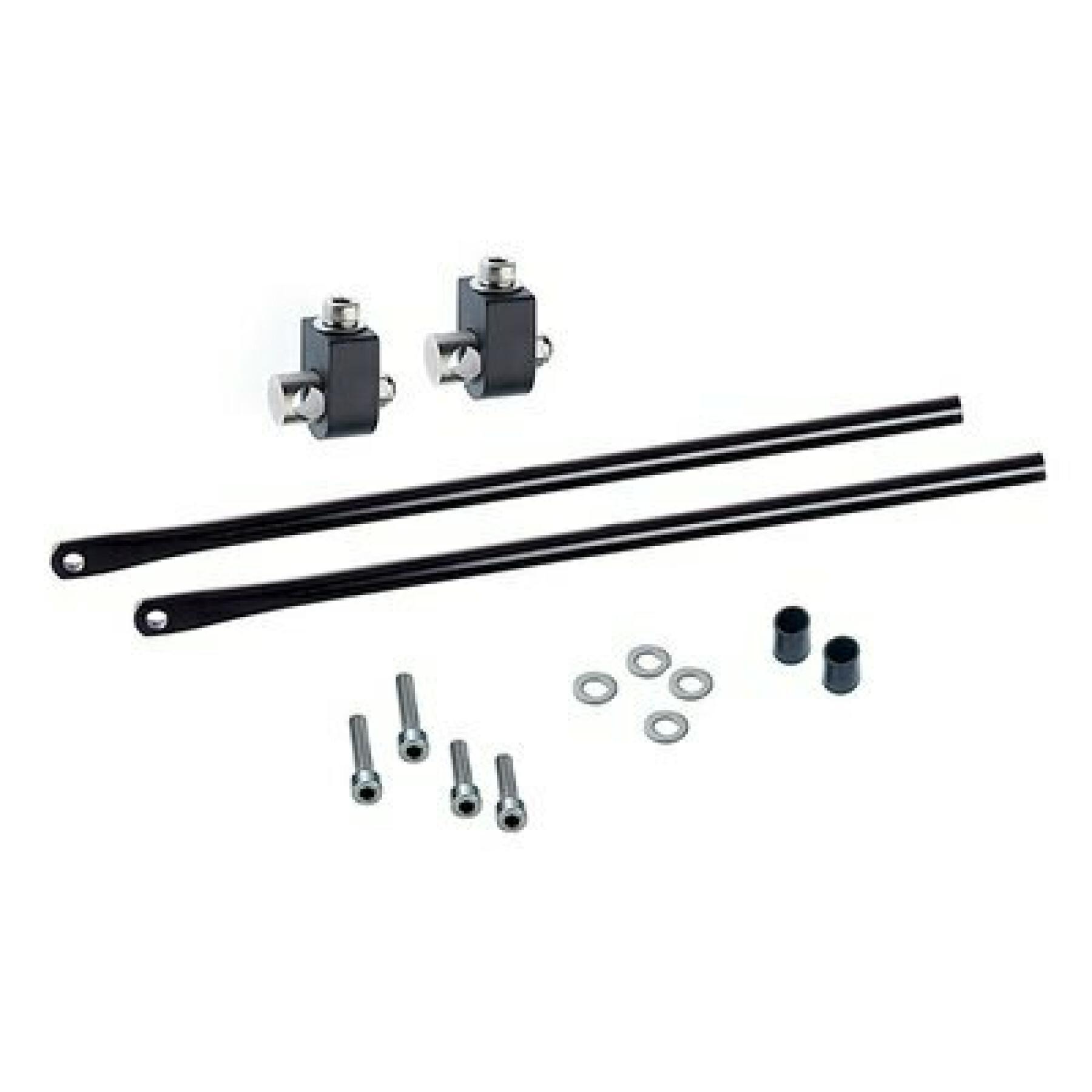 Mounting kit for 2 rods with silver fasteners Tubus