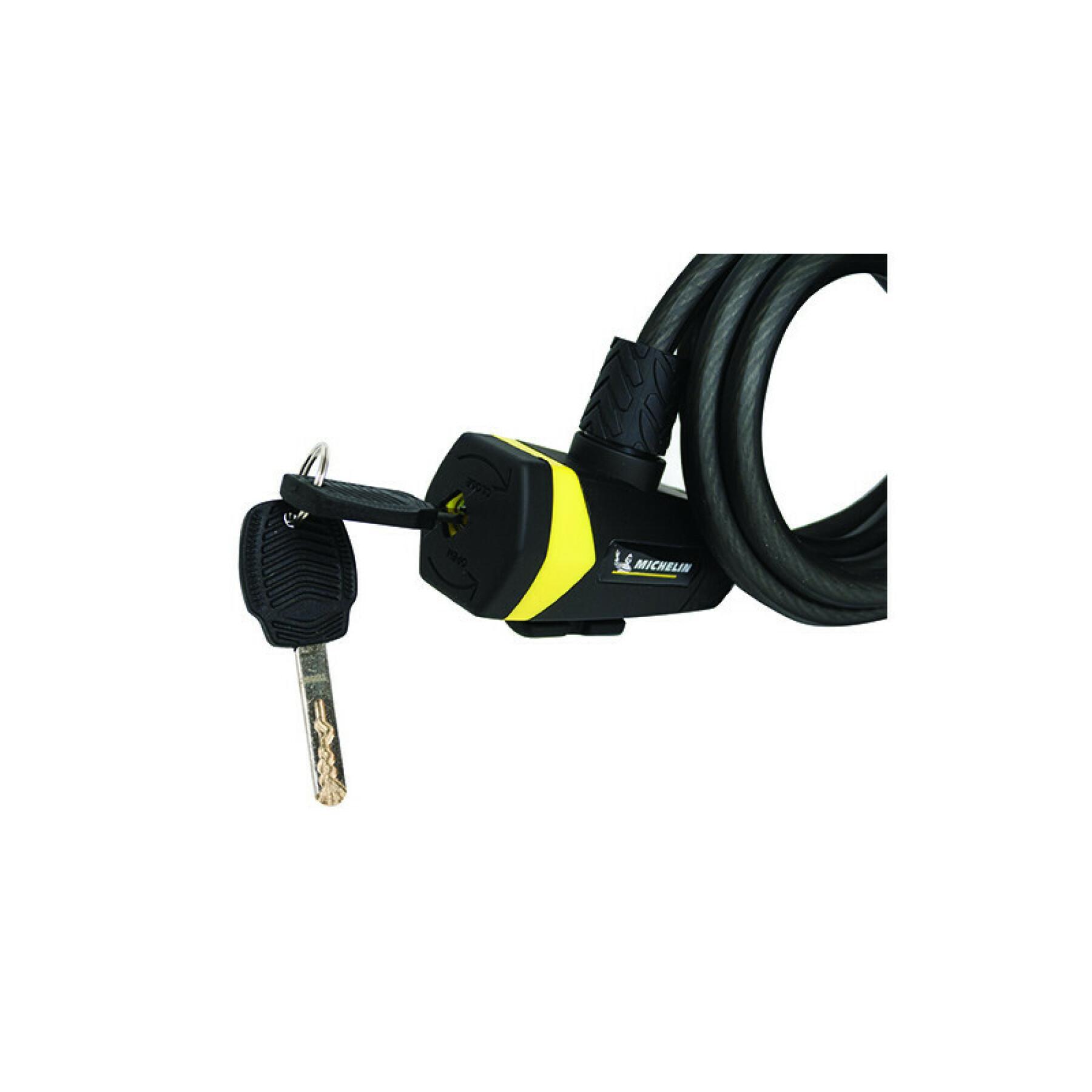 Spiral key lock + holder Michelin 180 cm Ø 10 mm