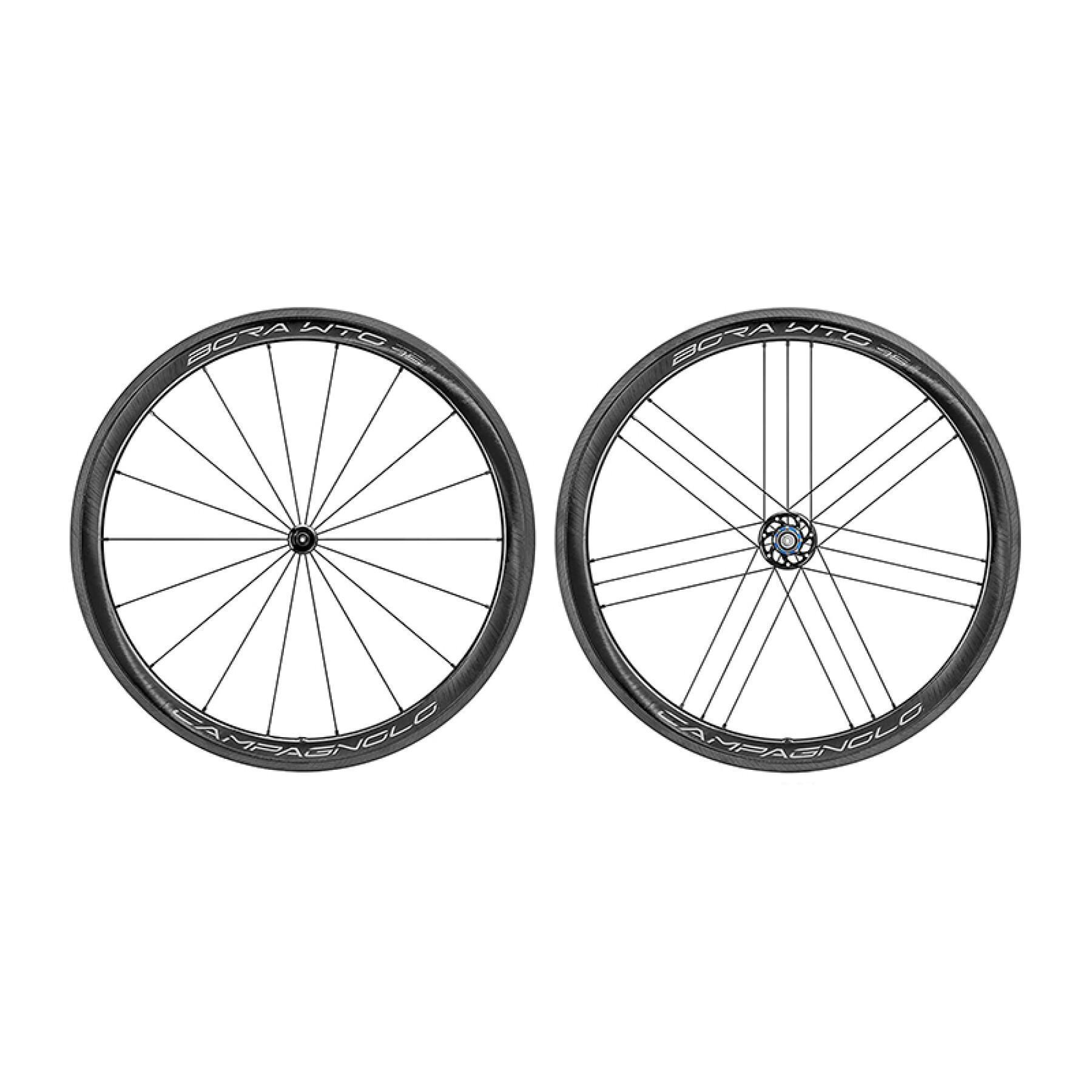 Set of 2 bicycle wheels Campagnolo Bora Wto 45 2Wf Tubeless Shimano Hg11