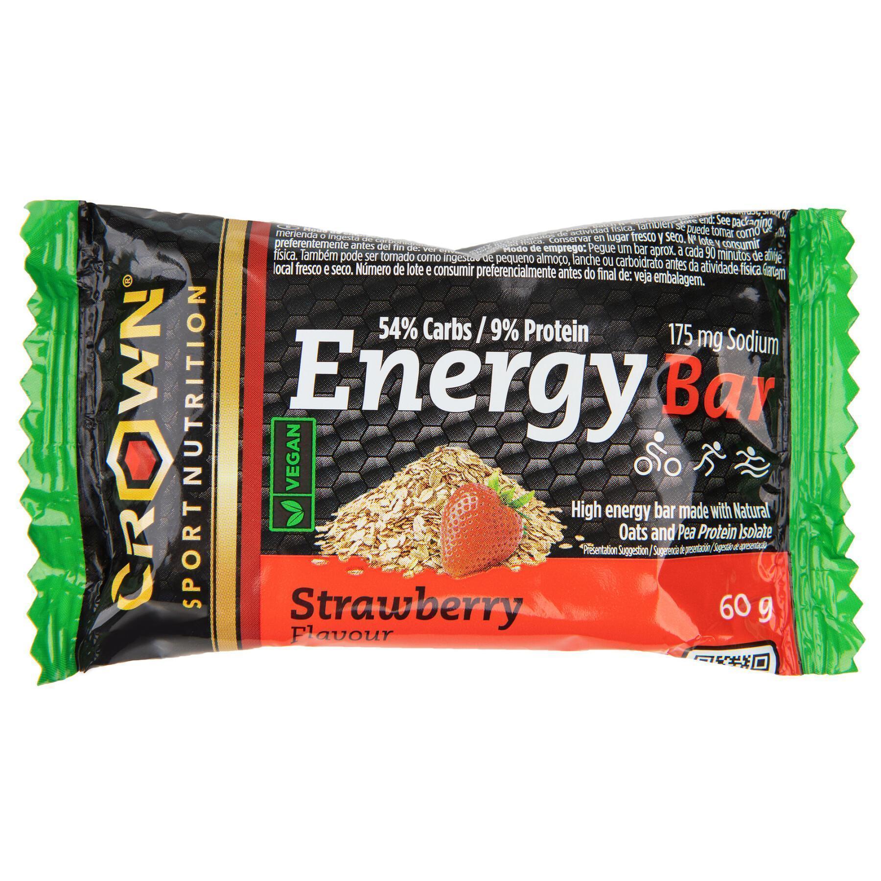 Nutrition bars Crown Sport Nutrition Energy - fraise - 60 g (x12)