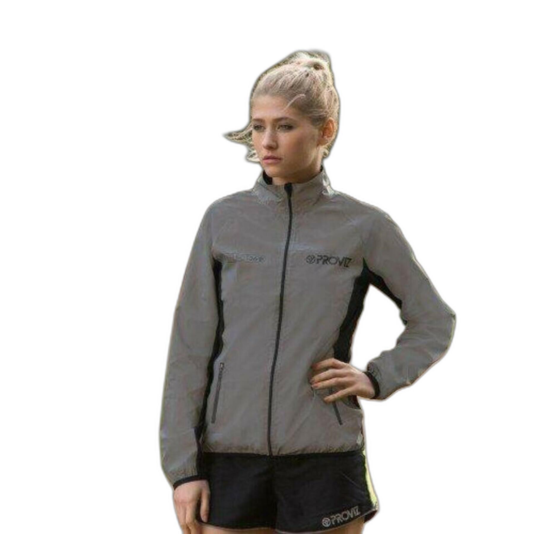 Women's breathable and reflective technical jacket without hood Proviz air