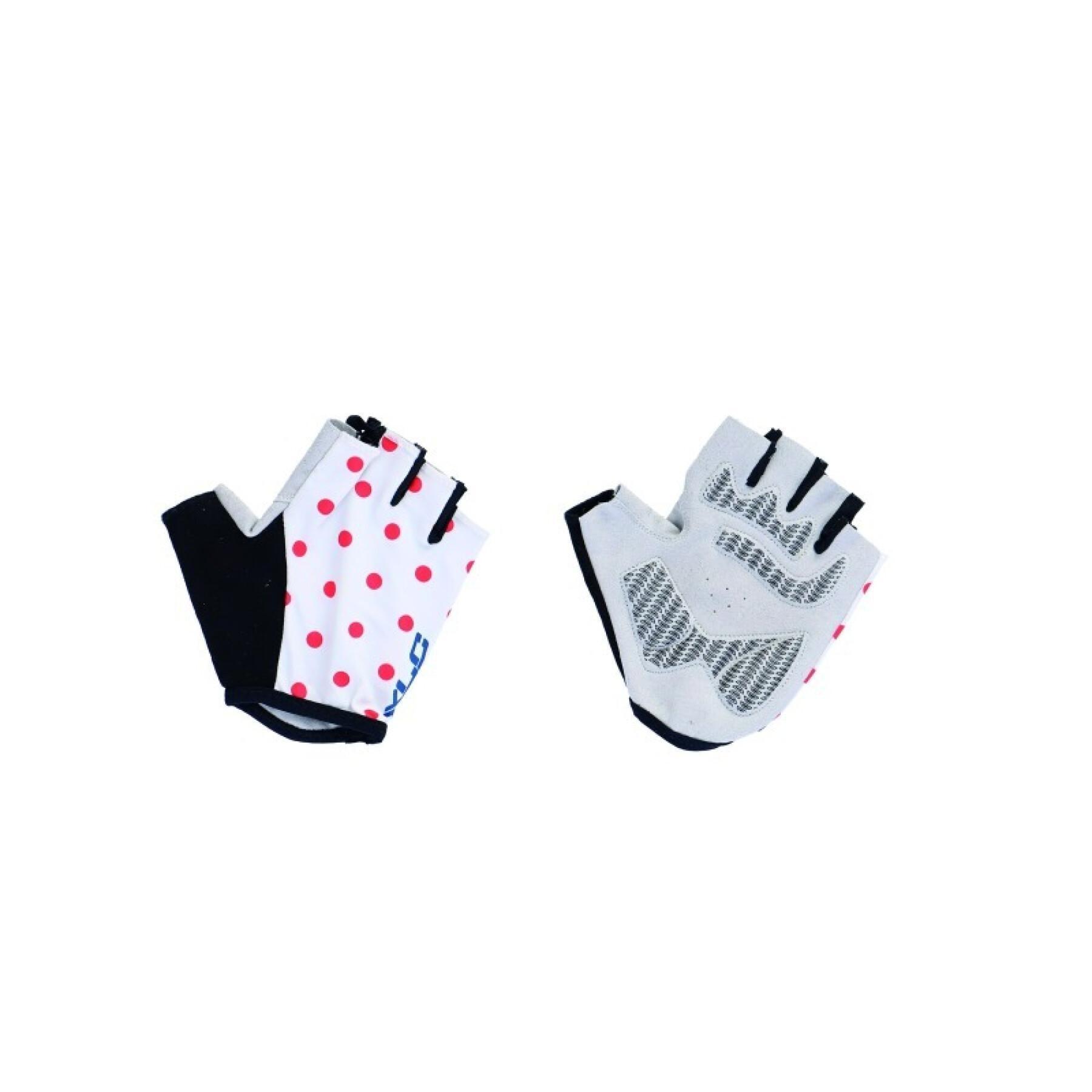 Short cycling gloves with polka dots XLC CG-S10