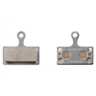 Pair of metal bicycle brake pads and spring with split pin Shimano G04S-MX
