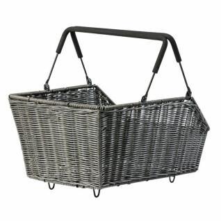 Bicycle basket with aluminum back handles Basil cento mik