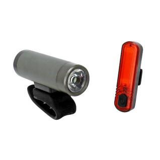 Bike light kit usb on handlebars-seatpost leds (delivered with fixings) - rechargeable usb Newton 70B
