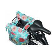 Waterproof polyester bike carrier bag with reflective Basil bloom field