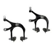 Pair of black road-fixie brake calipers for wheel height selection P2R