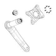 bottom bracket star without chainring/with screws Sram SBC Mahle 107 BCD